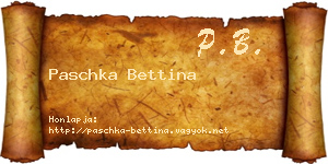 Paschka Bettina névjegykártya