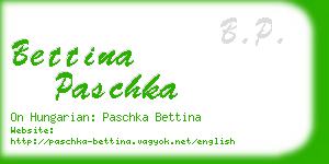 bettina paschka business card